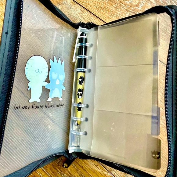 Vintage, 1997 Sanrio, Badtz Maru: Weekly Planner/Organizer w/zippered case - Picture 4 of 6